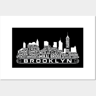 Brooklyn Basketball Team 23 Player Roster, Brooklyn Skyline Posters and Art